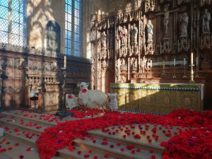 Hand Woven Rose Pedals in St Botolph’s Church